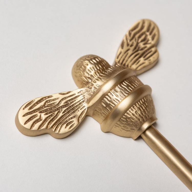 Solid Brass bee Coat Hook - Satin Brass Finish