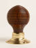 Beehive Door Knobs - Rosewood & Polished Brass (Pair) - Brass bee