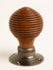 Beehive Door Knobs - Rosewood & Antique Brass (Pair) - Brass bee