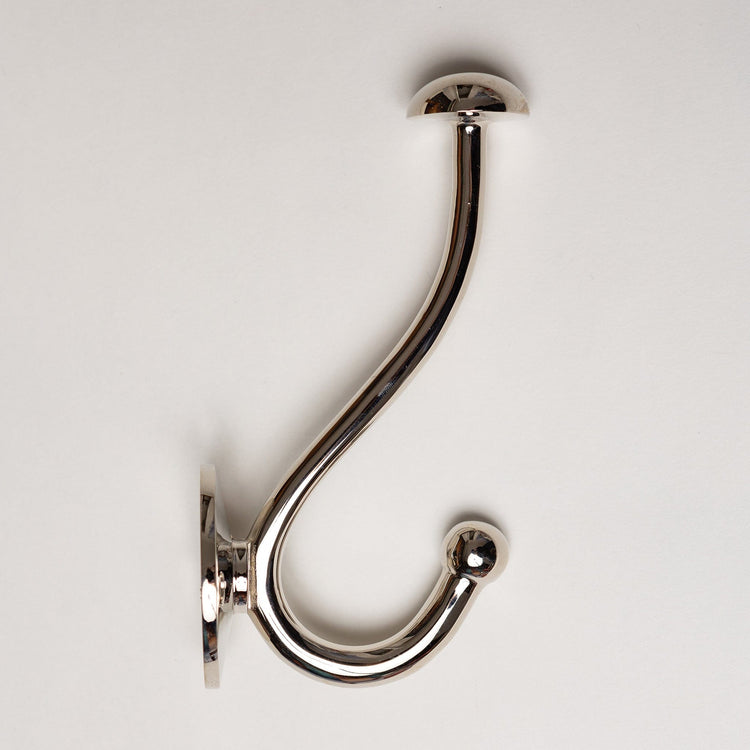 Solid Brass mushroom Coat Hook - Nickel Finish