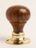 Plain Door Knobs - Rosewood & Polished Brass (Pair) - Brass bee