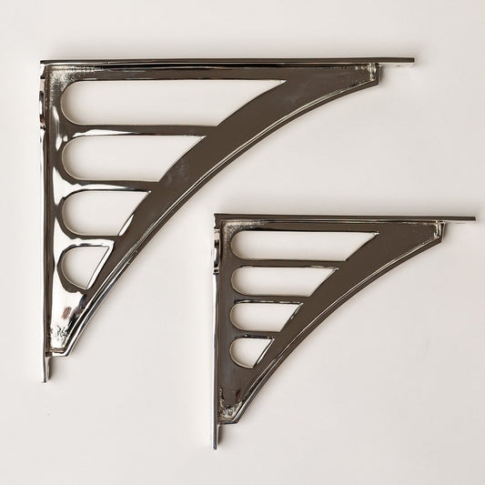 Solid Brass Morpeth Shelf Brackets - Nickel