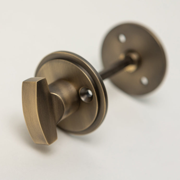 Beehive Door Knobs - Rosewood & Antique Brass (Pair) | Thumbturns & Latches