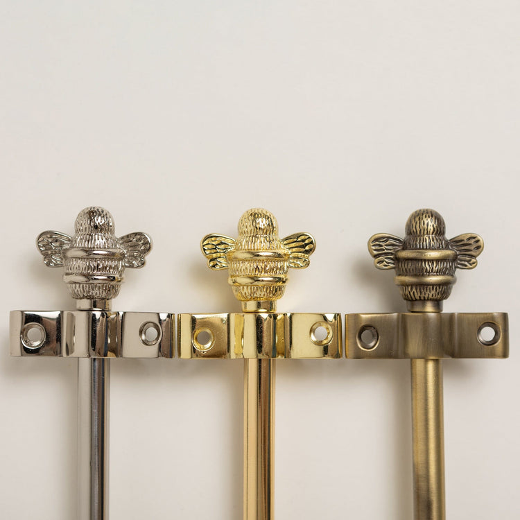 2 x Brass Bee Finials - Finials Only