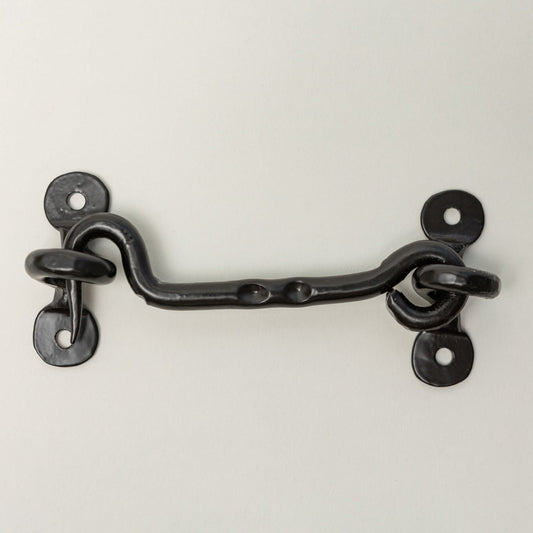 Black Cabin Hook and Eye Door Holder - 8 Sizes