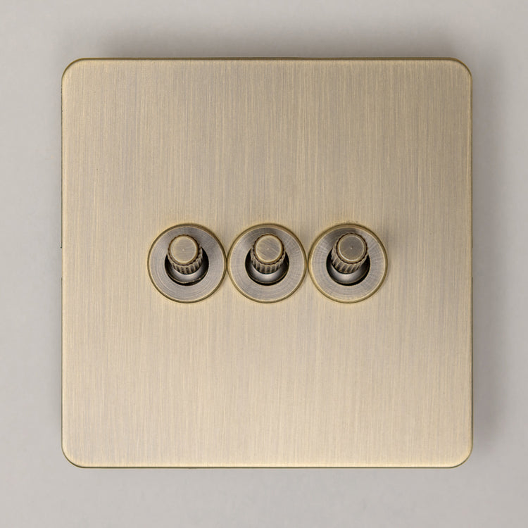 Antique Brass Switches and Sockets - B Series