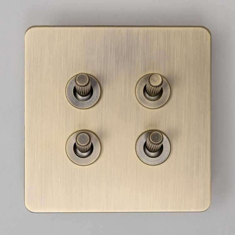 Antique Brass Switches and Sockets - B Series