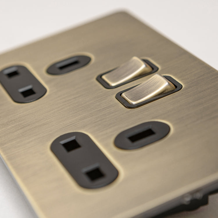 Antique Brass Switches and Sockets - B Series