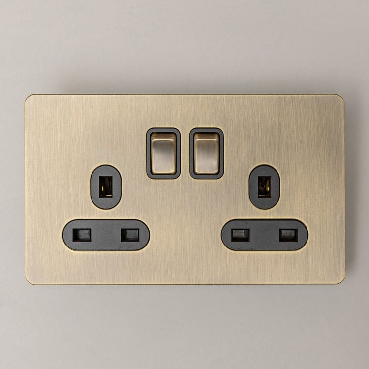 Antique Brass Switches and Sockets - B Series