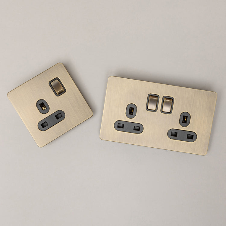 Antique Brass Switches and Sockets - B Series