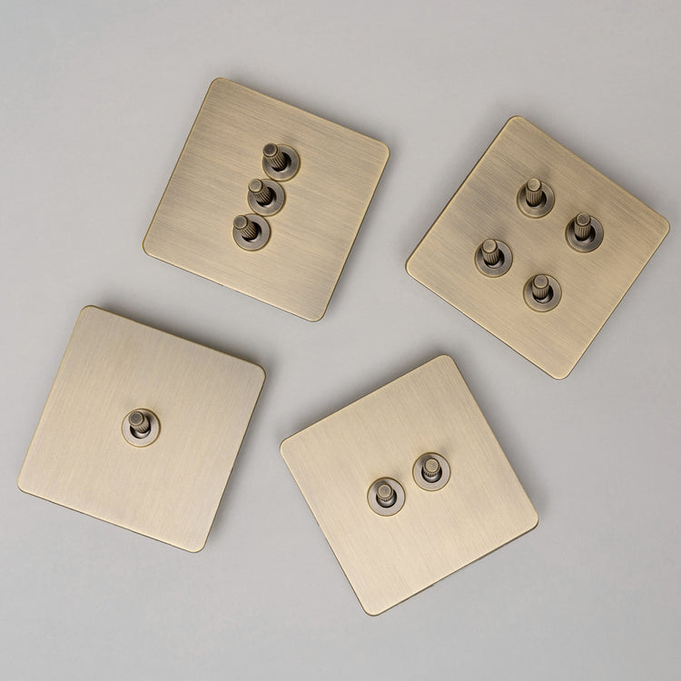 Antique Brass Switches and Sockets - B Series