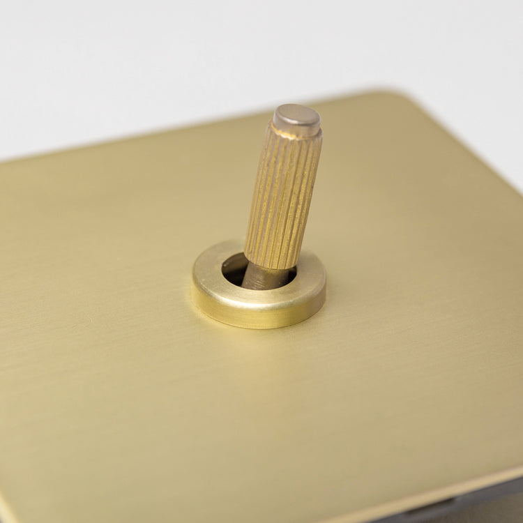 Satin Brass Switches and Sockets - B Series