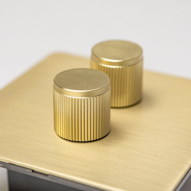 Satin Brass Switches and Sockets - B Series