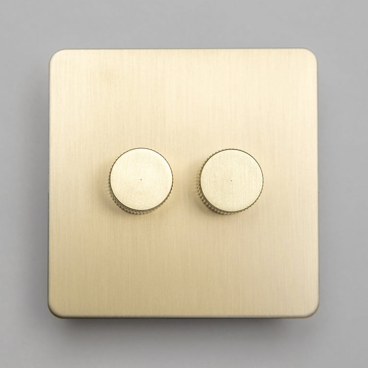 Satin Brass Switches and Sockets - B Series