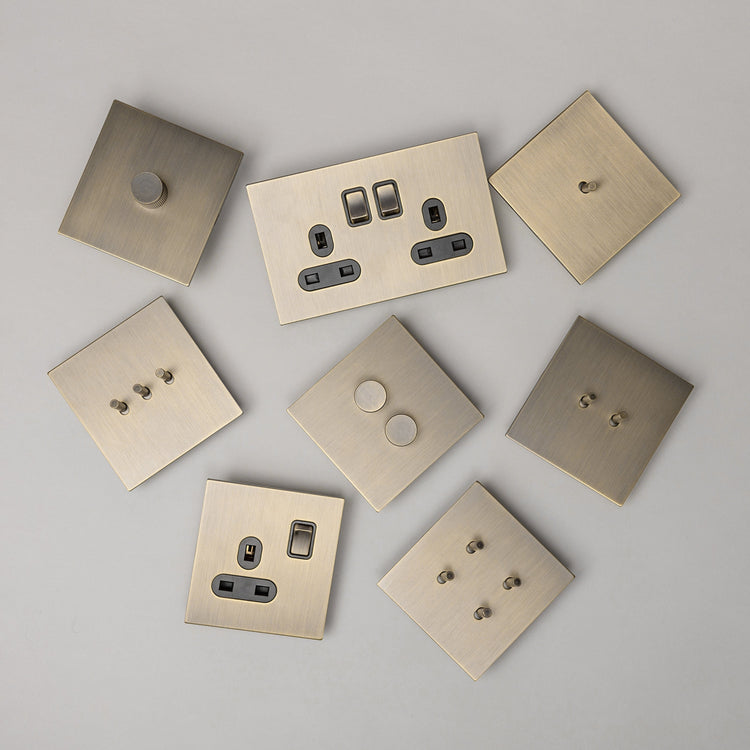 Antique Brass Switches and Sockets - J Series