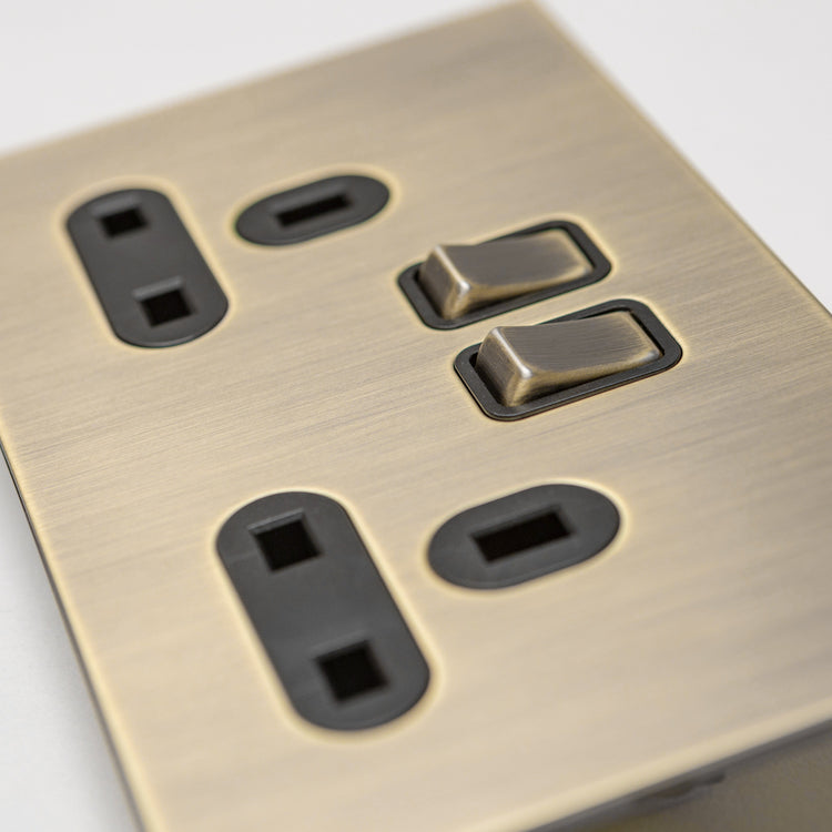 Antique Brass Switches and Sockets - J Series