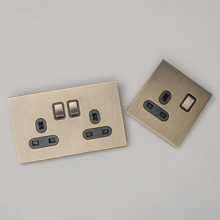 Antique Brass Switches and Sockets - J Series