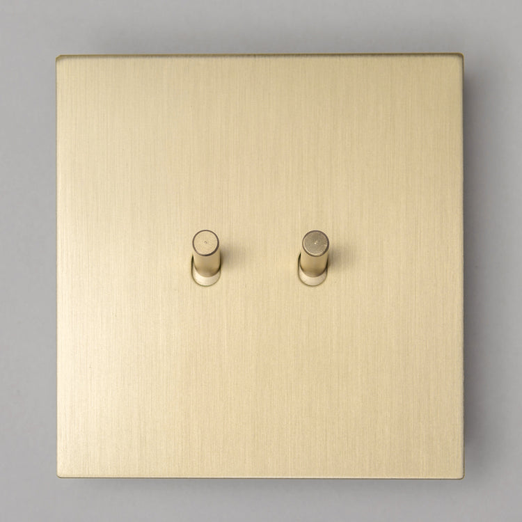 Satin Brass Switches and Sockets - J Series