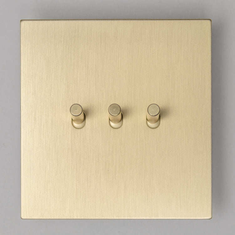 Satin Brass Switches and Sockets - J Series