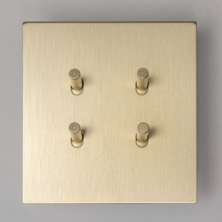 Satin Brass Switches and Sockets - J Series