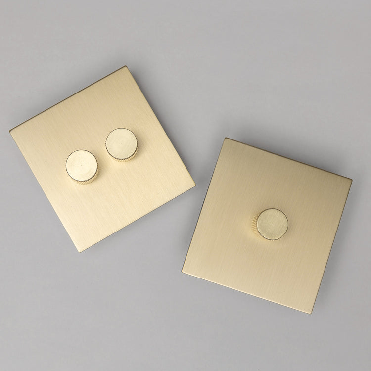 Satin Brass Switches and Sockets - J Series