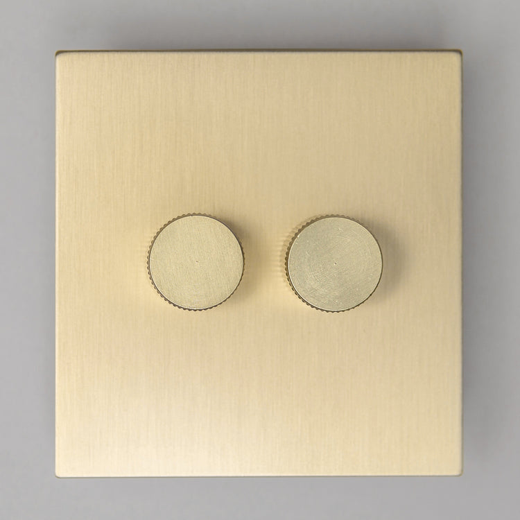 Satin Brass Switches and Sockets - J Series