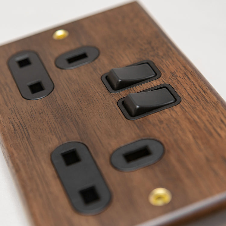 Black Walnut Switches and Sockets - W Series