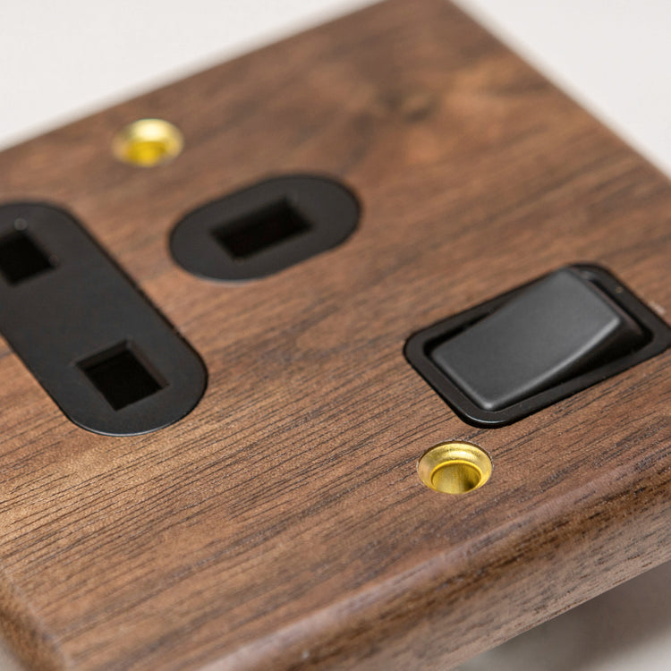 Black Walnut Switches and Sockets - W Series