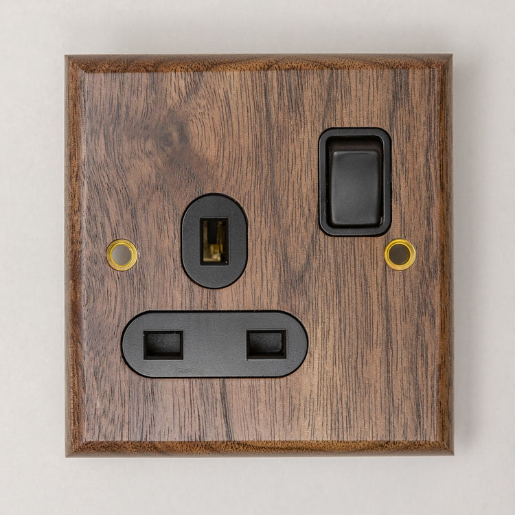 Black Walnut Switches and Sockets - W Series