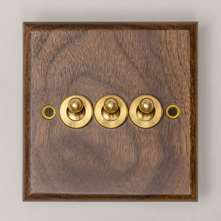 Black Walnut Switches and Sockets - W Series