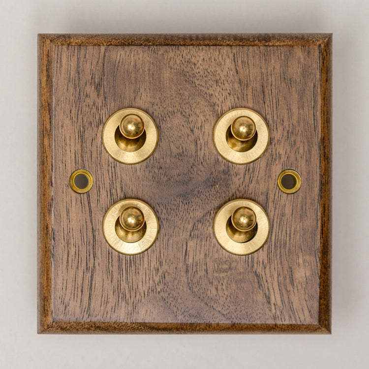 Black Walnut Switches and Sockets - W Series