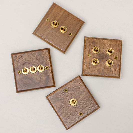 Black Walnut Switches and Sockets - W Series